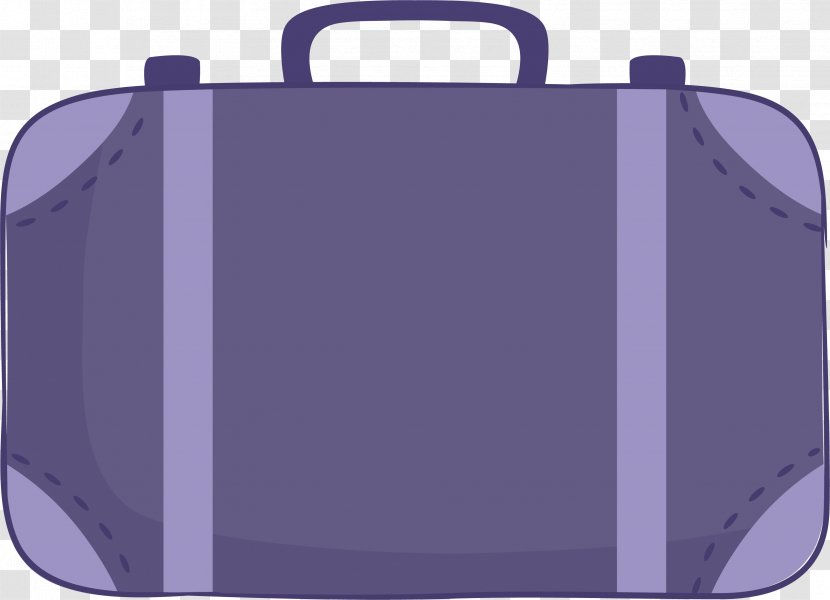 Purple Suitcase Travel - Hand Painted Transparent PNG