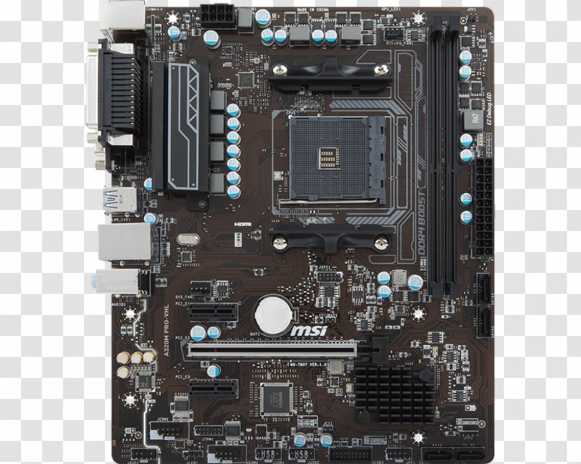 MSI A320M PRO-VH PLUS AMD A320 Socket AM4 Micro ATX Motherboard MicroATX - Electronic Component - Electronics Transparent PNG