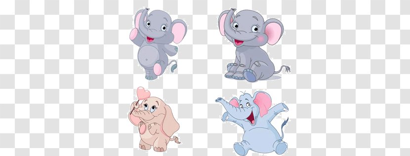 Royalty-free Cartoon Clip Art - Heart - Elephant Transparent PNG