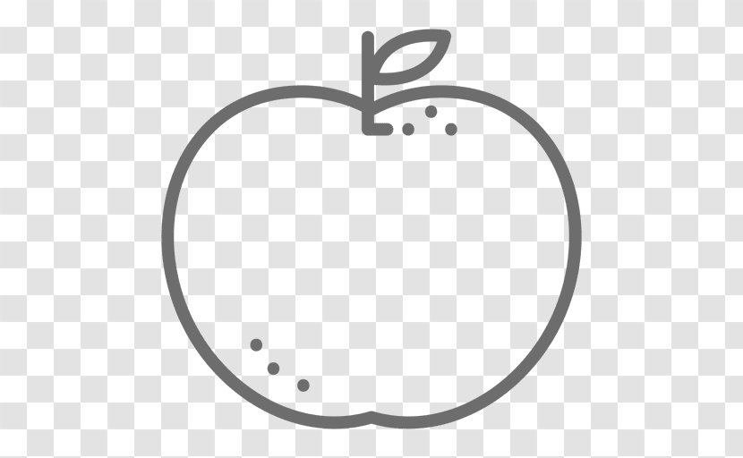 Apple - White - Monochrome Transparent PNG