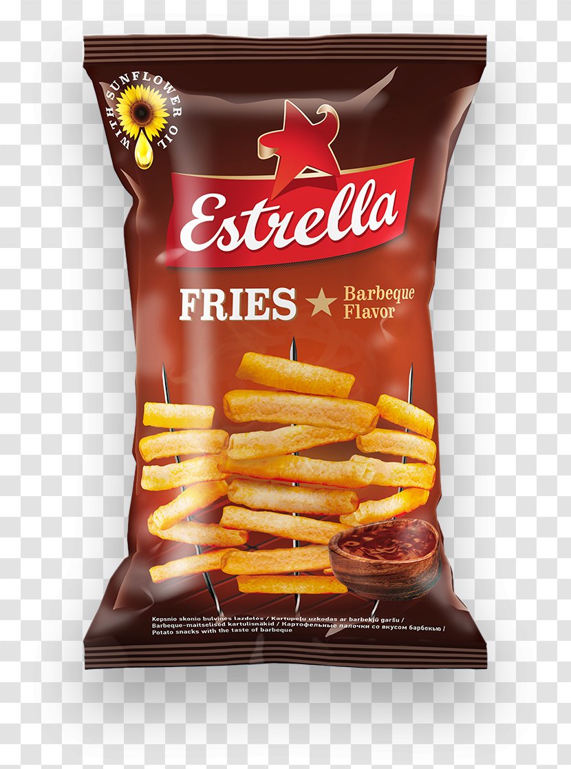 Potato Chip French Fries Flavor Estrella - Junk Food Transparent PNG