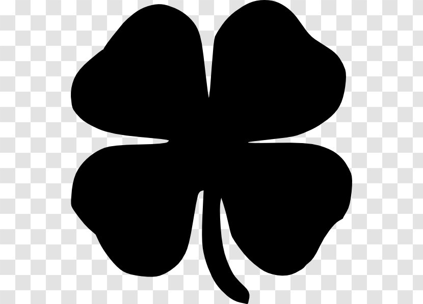 Four-leaf Clover Silhouette Clip Art - Shamrock Transparent PNG