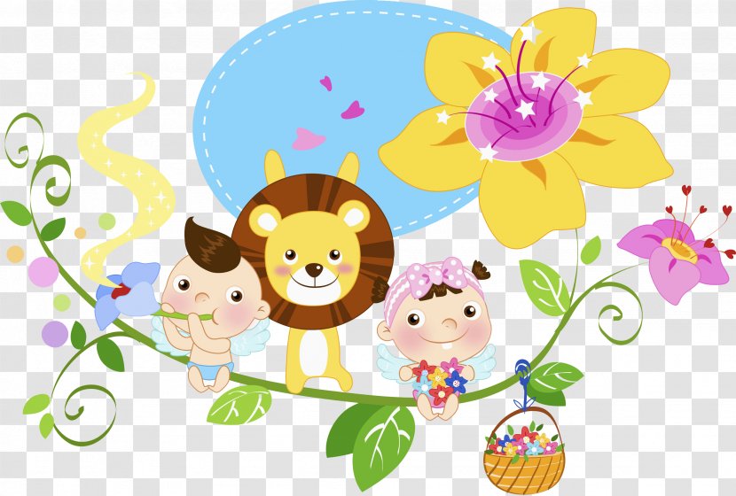 Lion Cartoon Drawing Child - Easter - Morning Glory, Transparent PNG