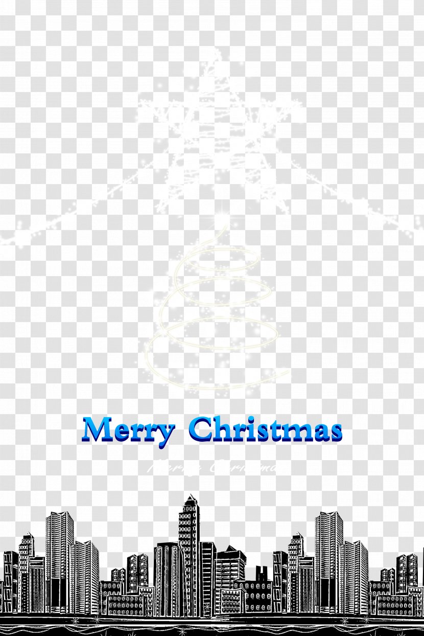 Silhouette Christmas City - Snowflake - Background Transparent PNG