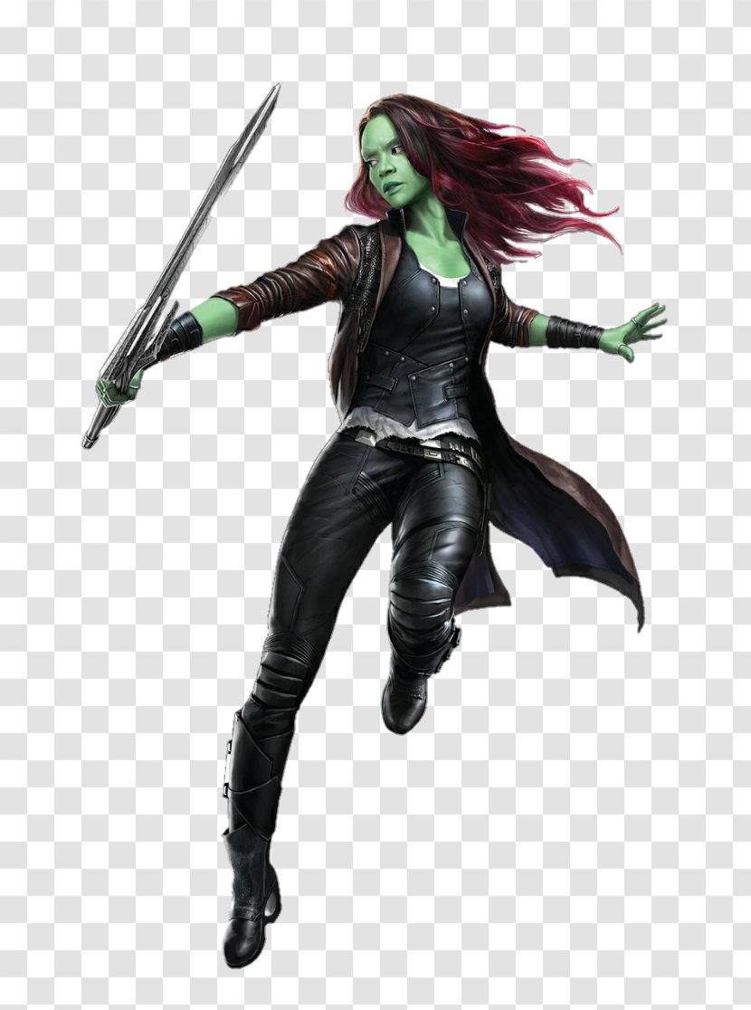 Gamora Hulk Star-Lord Groot Rocket Raccoon - Figurine Transparent PNG