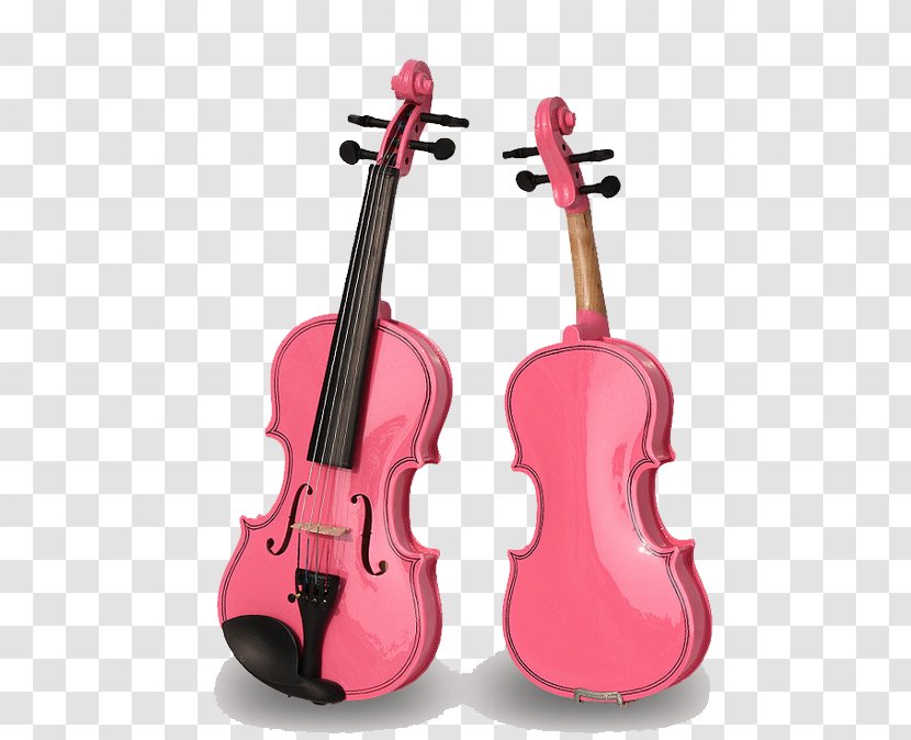 Violin Shoulder Rest Bow Rosin Musical Instrument - Flower - Pink Transparent PNG