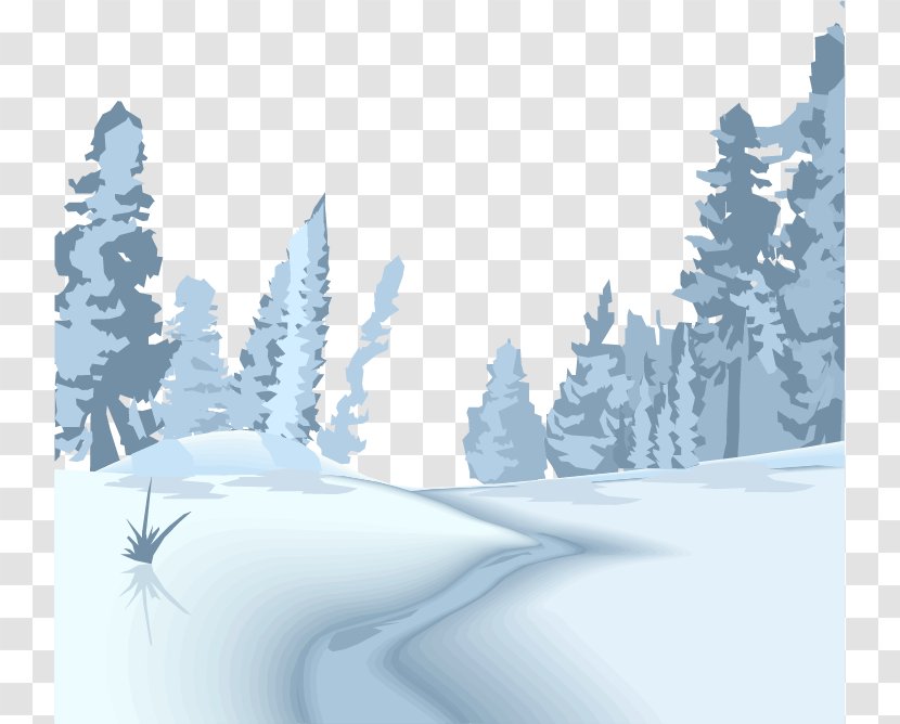 Shulin District Snow - Geological Phenomenon - Vector Hand-painted Scenery Transparent PNG