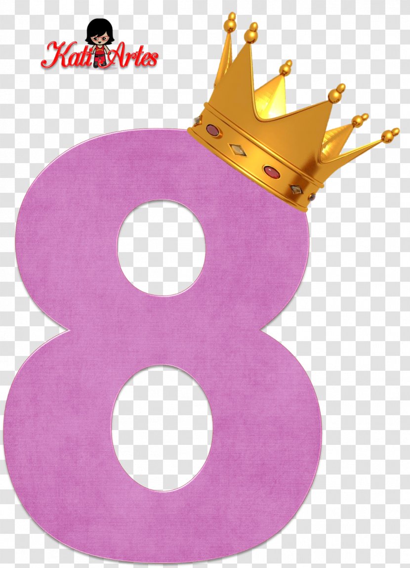 Number Crown Violet Alphabet Princesas - Party Transparent PNG