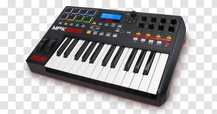 MIDI Controllers Keyboard Akai MPK225 - Midi Transparent PNG