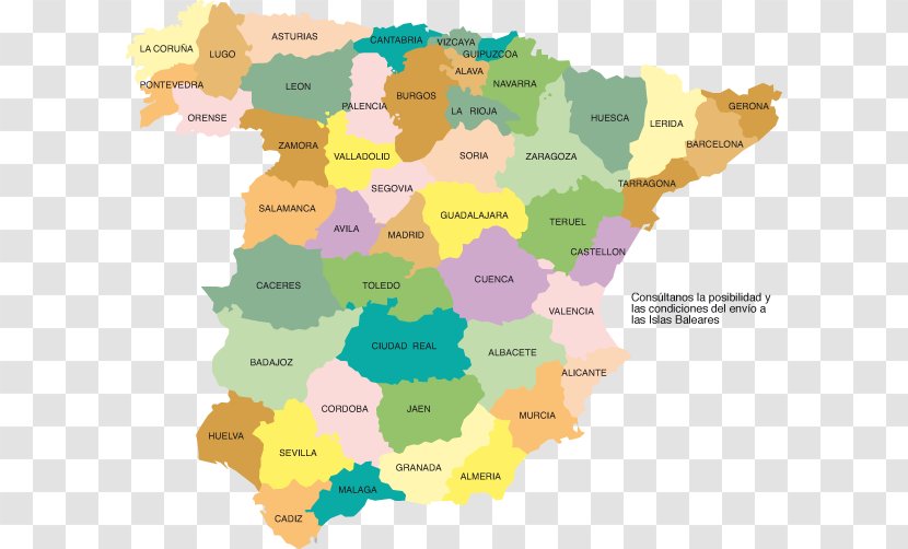 Provinces Of Spain Mapa Polityczna Collado Villalba Star Plus - Material Transparent PNG