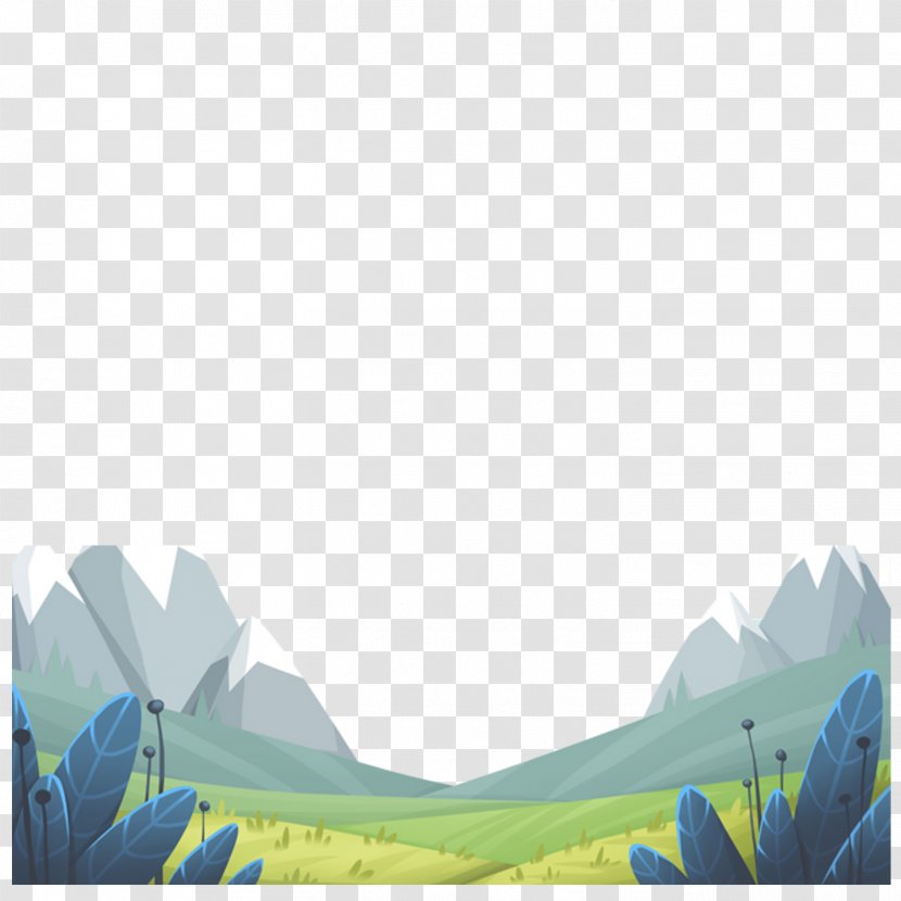 Green Meadow Mountain - Triangle - Show Mountains And Lovely Grass Transparent PNG