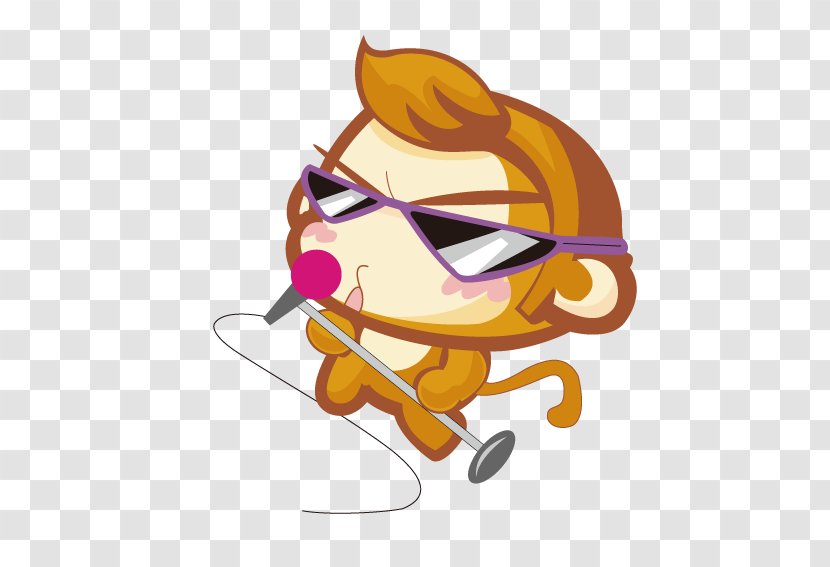 Monkey Cartoon Wallpaper - Flower - Singing Transparent PNG