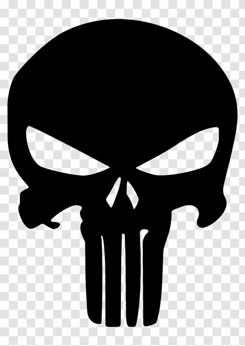Punisher Stencil Clip Art - Head - Skulls Transparent PNG