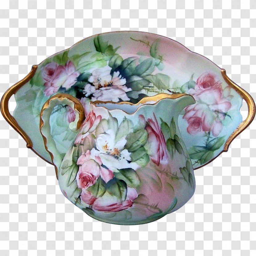 Limoges Plate Tableware Porcelain Saucer - Tea Set Transparent PNG