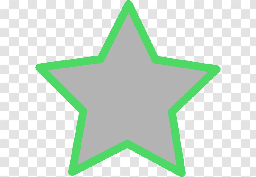 Light Star Clip Art - Symbol - Green Border Transparent PNG