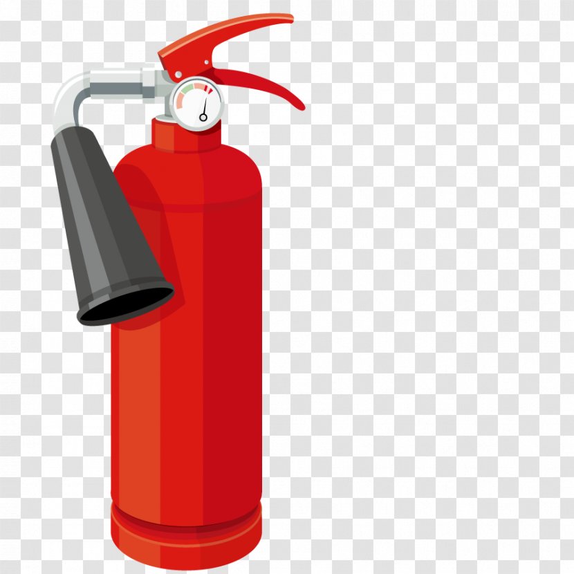 Firefighting Fire Extinguisher Firefighter Engine - Vector Red Transparent PNG