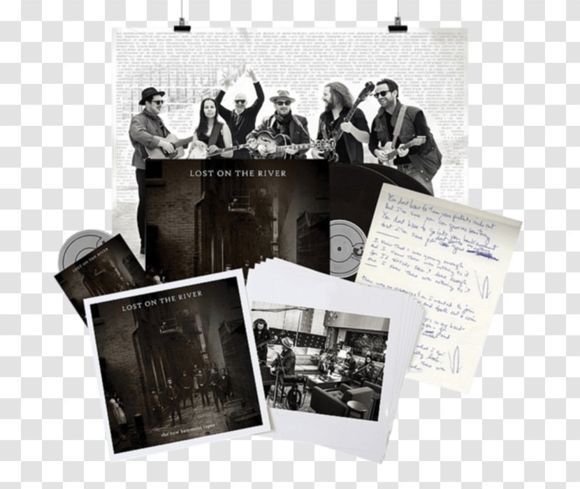 Lost On The River: New Basement Tapes - Black And White - Poster Set Transparent PNG