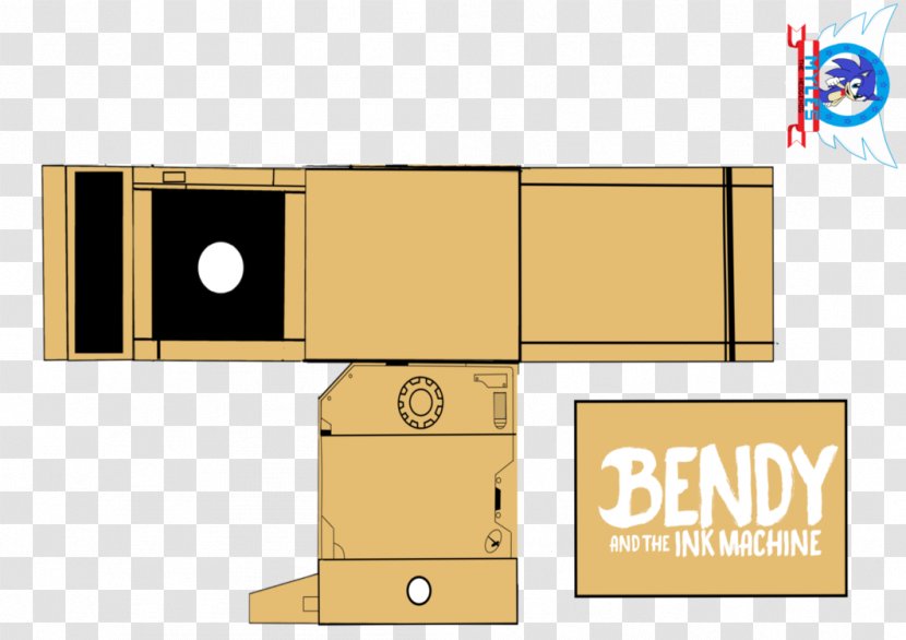 Bendy And The Ink Machine Paper Cardboard - Prototype - Cut Into Two Parts Transparent PNG