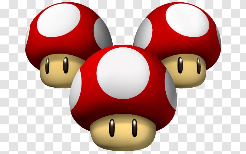Super Mario Bros. New Bros Kart Wii 7 - Mushroom Transparent PNG