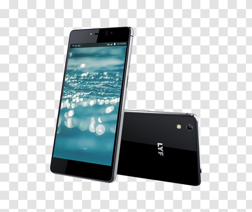 LYF Smartphone Jio Dual SIM Voice Over LTE - Multimedia - Mobile Phone In Water Transparent PNG