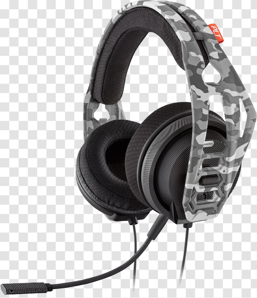 Microphone Plantronics RIG 400HS Headset PlayStation 4 Headphones - Electronic Device Transparent PNG