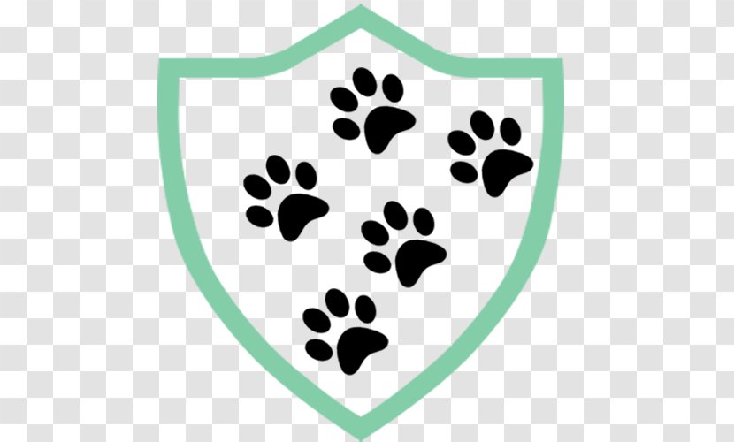 Dog Paw Clip Art - Frame - Walking With Black Footprints Transparent PNG