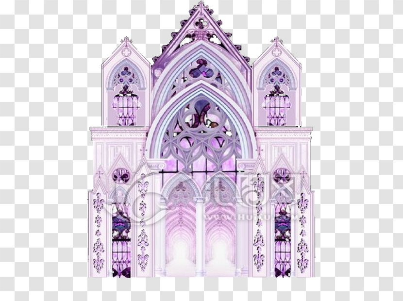 Sky City Skyscraper - Cathedral - Purple Castle Transparent PNG