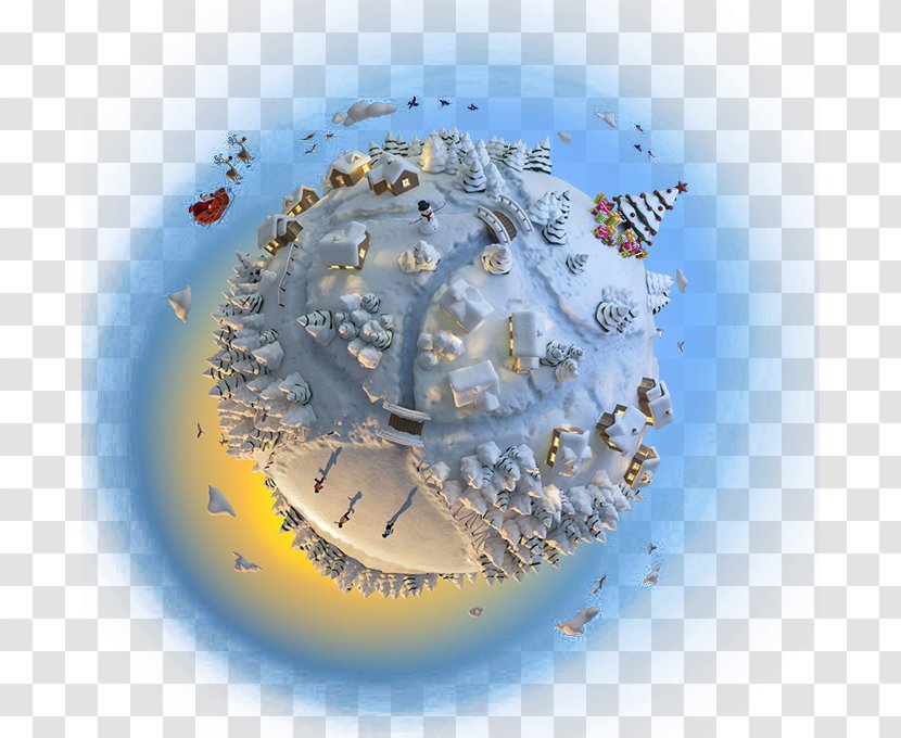 Santa Claus Christmas Tree Illustration - Royaltyfree - Snow-covered Earth Transparent PNG