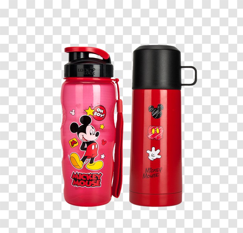 Mickey Mouse Water Bottle Vacuum Flask Cartoon - Designer - Children Mug Cup Transparent PNG