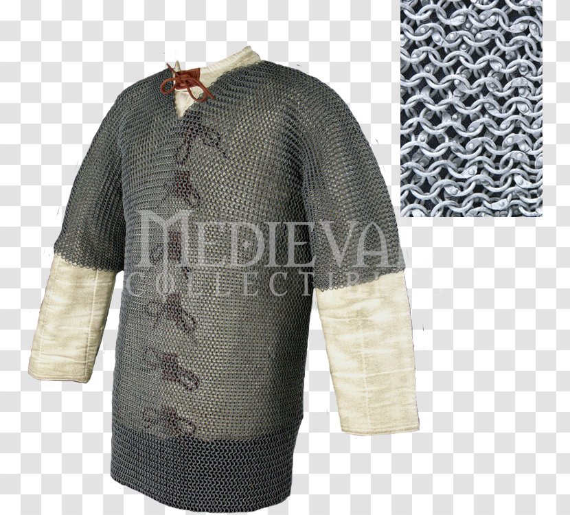 T-shirt Hauberk Mail Sleeve - Components Of Medieval Armour Transparent PNG