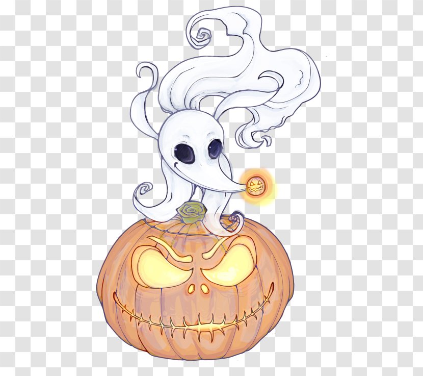 Pumpkin Nose Bone Clip Art - Flower - Zero Nightmare Before Christmas Transparent PNG