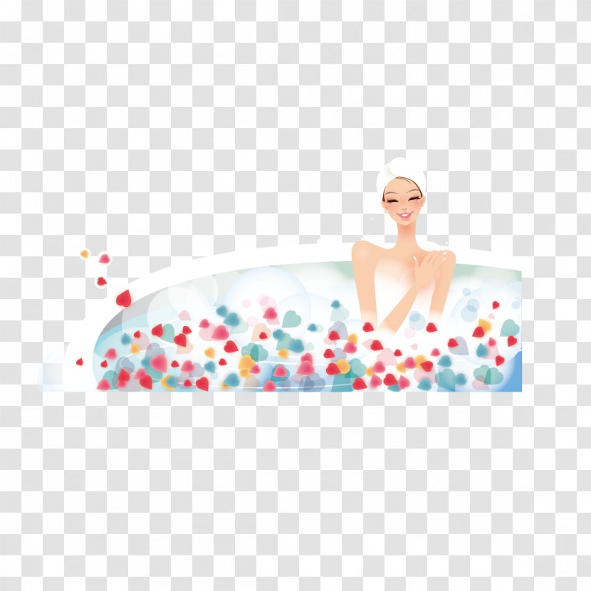 Bathing Woman Illustration - Designer - Anti-aging Bath Transparent PNG