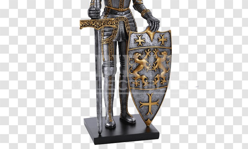 Knight Crusades Middle Ages Plate Armour - Statue - Lion Shield Transparent PNG