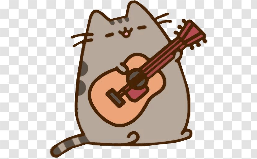 Cat Pusheen Guitar Kitten - String Transparent PNG