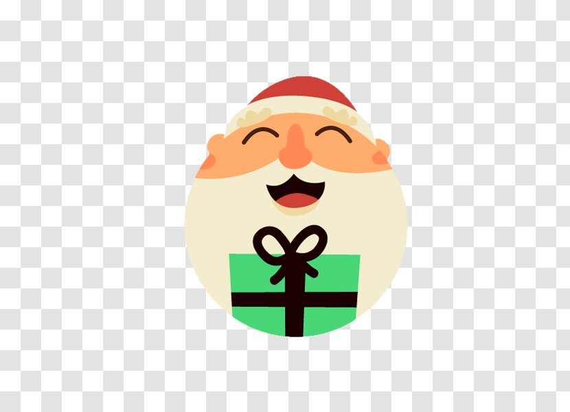Santa Claus Royal Christmas Message Clip Art - Smile - With A Gift Transparent PNG