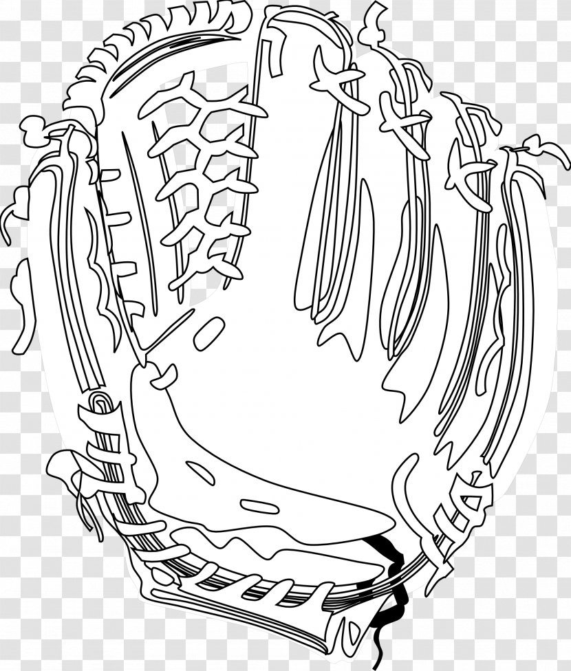 Baseball Glove Black And White Clip Art - Watercolor Transparent PNG
