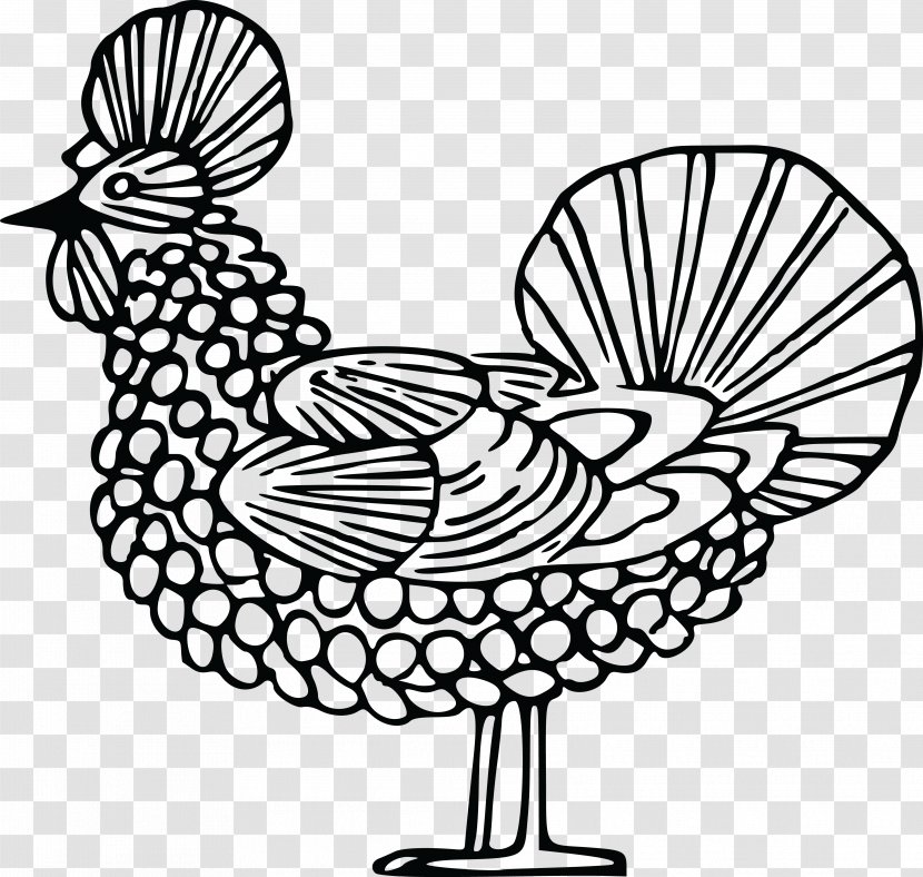 Chicken Clip Art Rooster Drawing Line - Fowl Transparent PNG