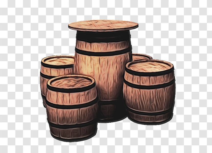 Barrel Rain Barrel Wood Drum Table Transparent PNG