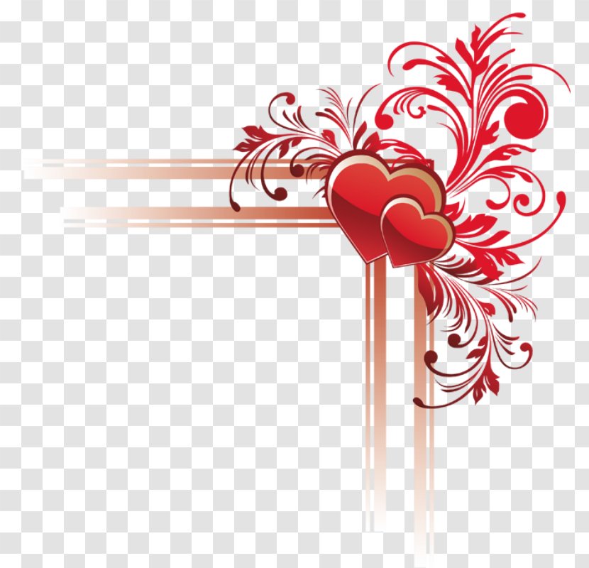 Clip Art Image Love Borders And Frames - Valentines Day Transparent PNG