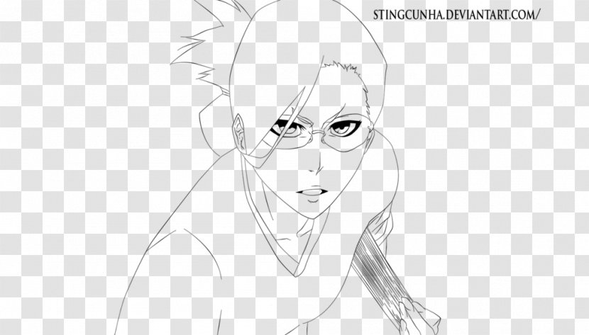 Line Art Drawing Cartoon Sketch - Silhouette - Bleach Yoruichi Transparent PNG