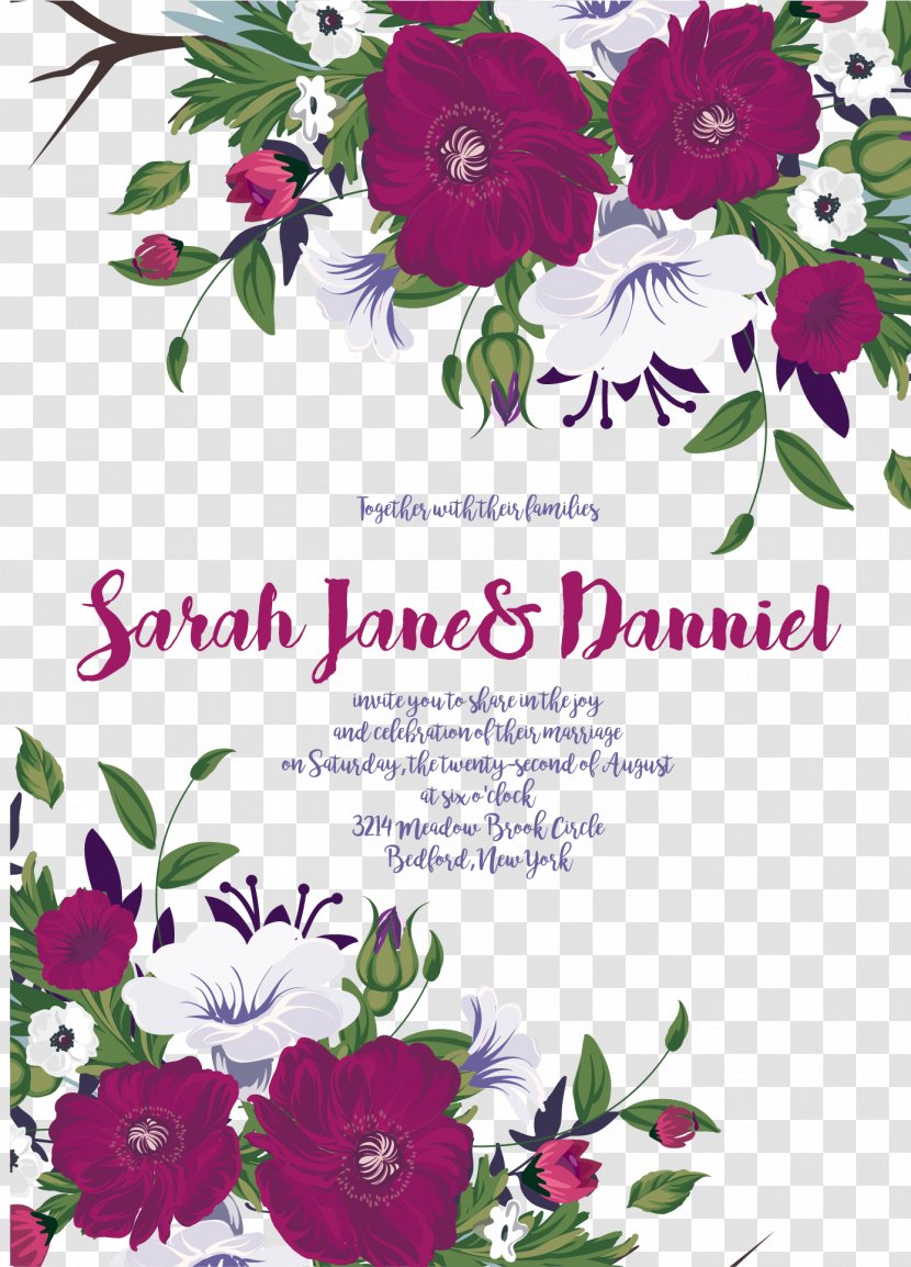 Wedding Invitation Paper - Vector Bottom Plate Material Transparent PNG