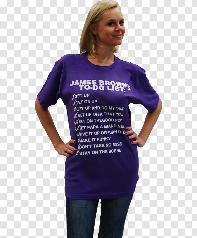 T-shirt Get On Up Sleeve Blouse - James Brown Transparent PNG
