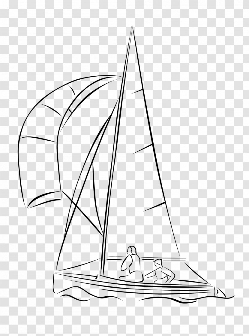 Dinghy Sailing Sailboat Ship - Artwork - Yacht Transparent PNG