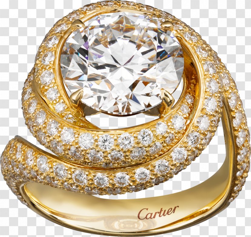 Diamond Engagement Ring Cartier Brilliant - Jewellery - Proposal Transparent PNG