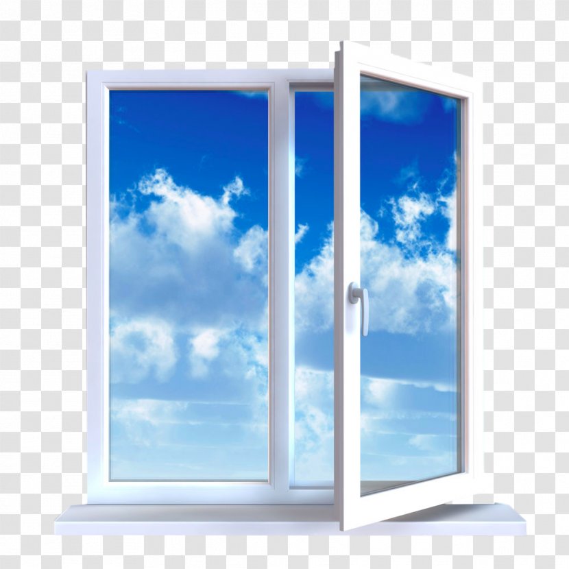 Paned Window Insulated Glazing Film - Blue Sky And White Clouds Transparent PNG