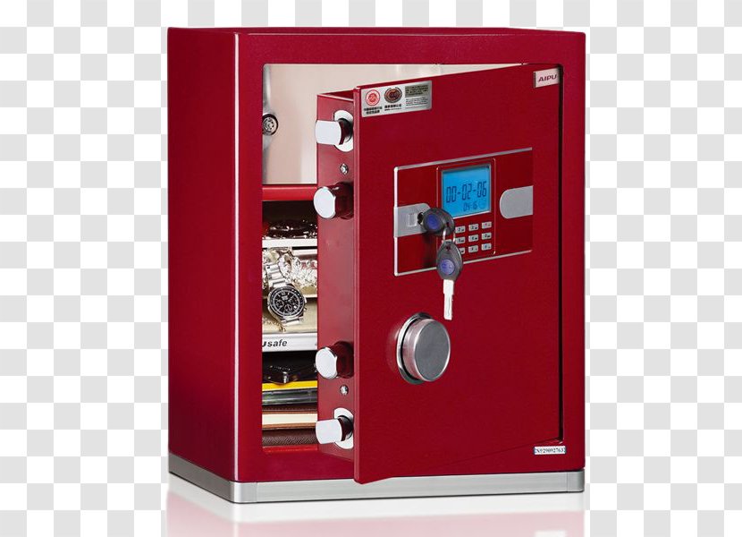 U5f00u9501u516cu53f8 Safe Deposit Box Insurance U4e2du56fdu9396u696d - Lock - Red Double Transparent PNG