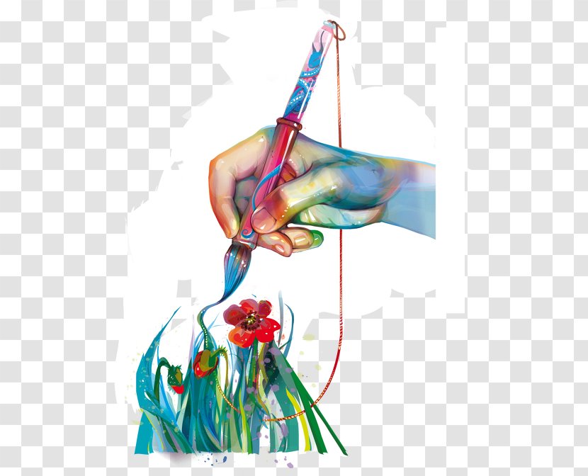 Watercolor Painting Art Clip - Hand Transparent PNG