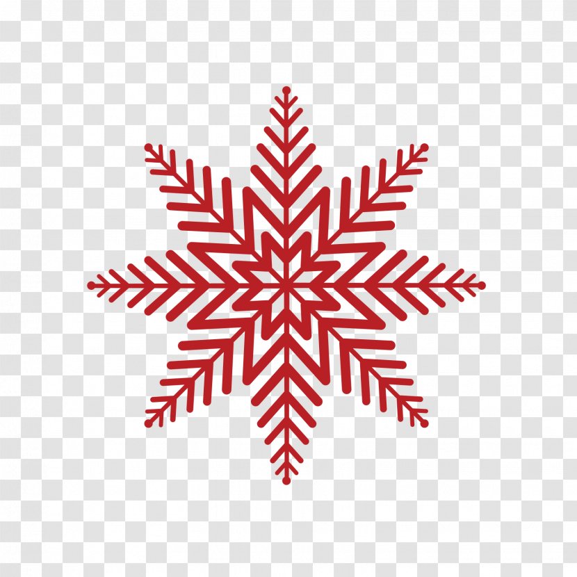 Snowflake Kolam Rangoli - Tree - Red Pattern Transparent PNG