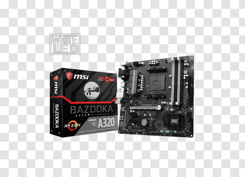 Socket AM4 MicroATX MSI A320M AMD RYZEN/7th Gen A-Series DDR4 GB LAN Micro ATX Motherboard - Am4 - Computer Transparent PNG