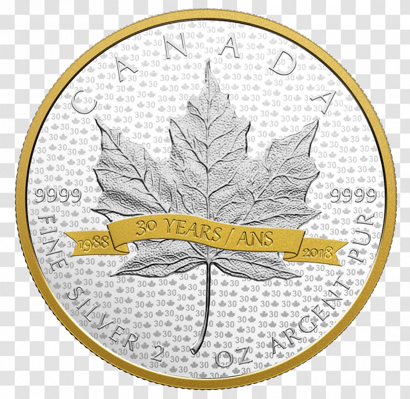 Canada Canadian Silver Maple Leaf Gold Royal Mint Transparent PNG